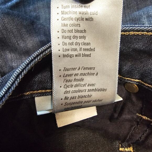 Sneak Peek High Rise Distressed Skinny Jeans Dark Wash Women's Junior 3 2264 - Picture 5 of 9